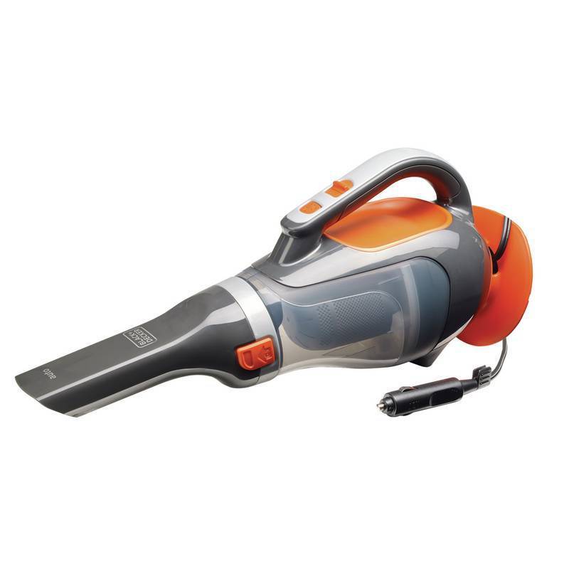 Aspirador de Automóveis 12V 610ML - Ação Ciclônica com 3 Acessórios e Bolsa Black+Decker