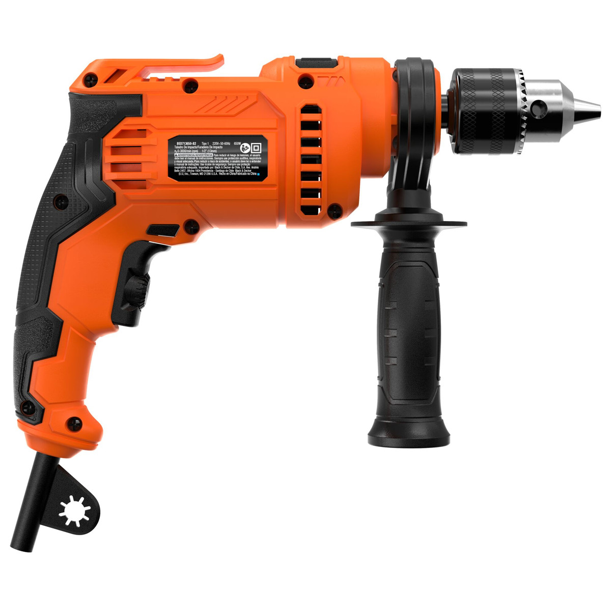 Furadeira de Impacto 1/2" (13MM) 650W com Velocidade Variável e Reversível 220V Black+Decker — foto 4