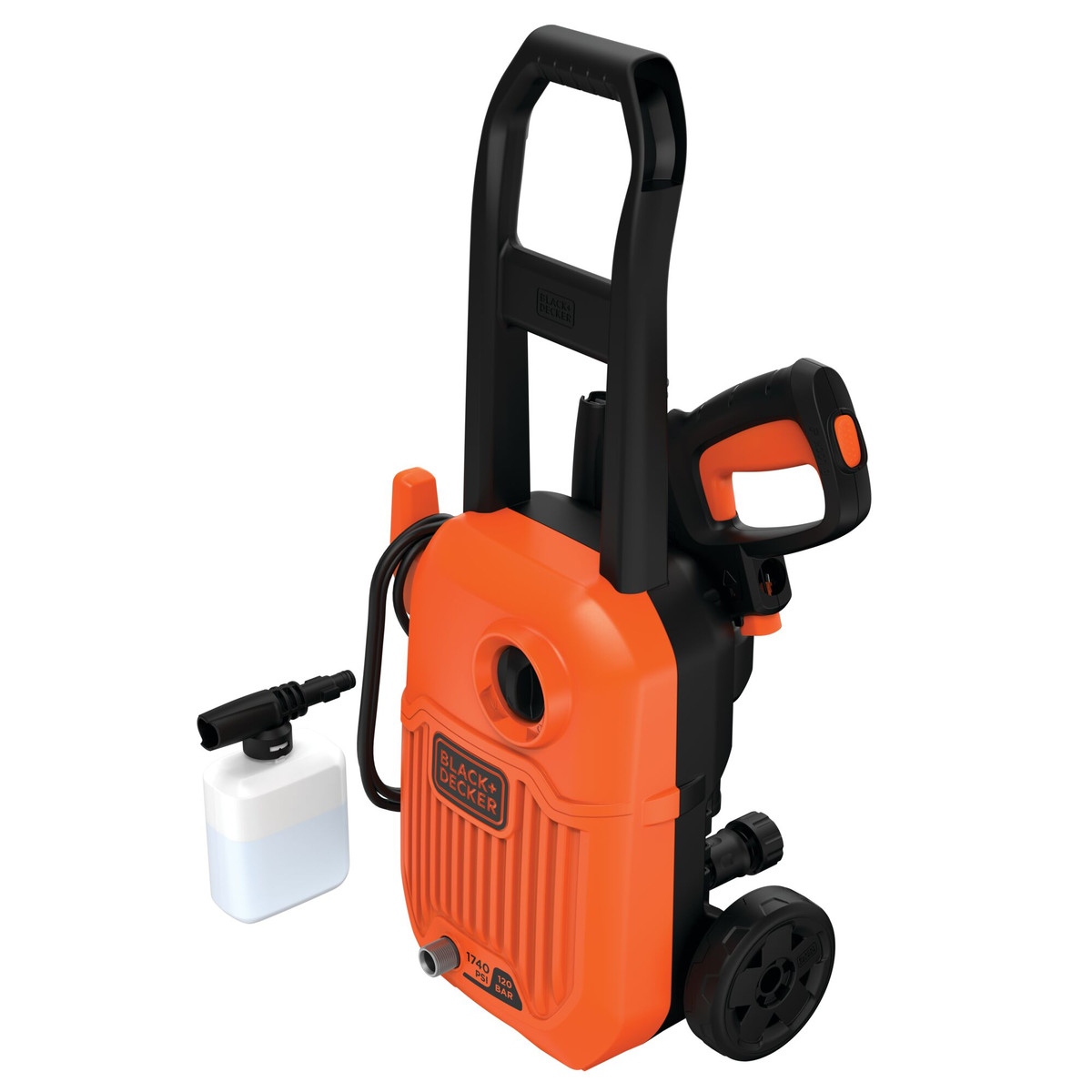 Lavadora de Alta Pressão 1740 Psi, 1500W, C/ Rodas - 220V Black+Decker — foto 3