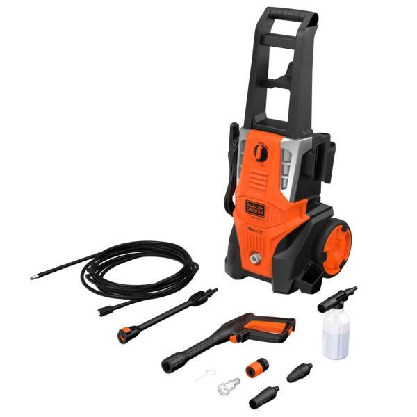 Lavadora de Alta Pressão 2000 Psi, Motor Indução/Brushless, Autossucção, Bomba Alumínio, 1800W, 127V Black+Decker