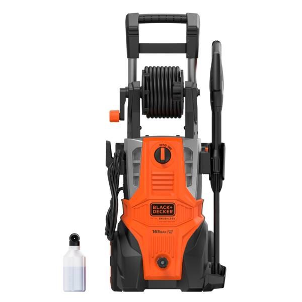 Lavadora de Alta Pressão 2400 Psi, Motor Indução/Brushless, Autossucção, Bomba Alumínio, Carretel, 2 Black+Decker