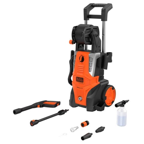 Lavadora de Alta Pressão 2400 Psi, Motor Indução/Brushless, Autossucção, Bomba Alumínio, Carretel, 2 Black+Decker
