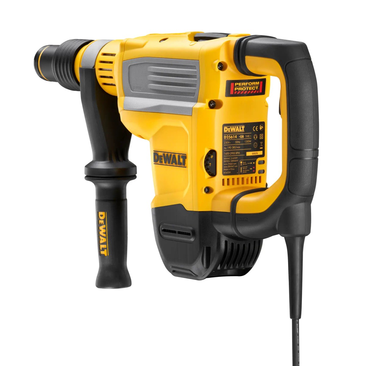 Martelo Perf/Romp Sds-max 1 -3/4" (45MM) 1.350W, 8J, 2 Modos, 6,9 KG, C/ Maleta, 220V DeWalt — foto 3