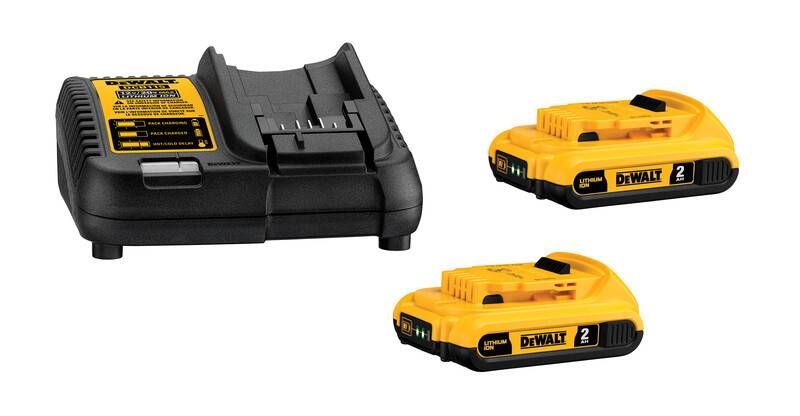 Kit 2 Baterias 20V MAX* Li-ion 2AH (DCB203) Carregador Bivolt (DCB107) DeWalt