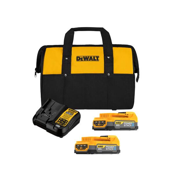 Kit 2 Baterias Power Stack 20V MAX* Li-ion 1,7AH (DCBP034) Carregador Bivolt (DCB107) e Bolsa DeWalt