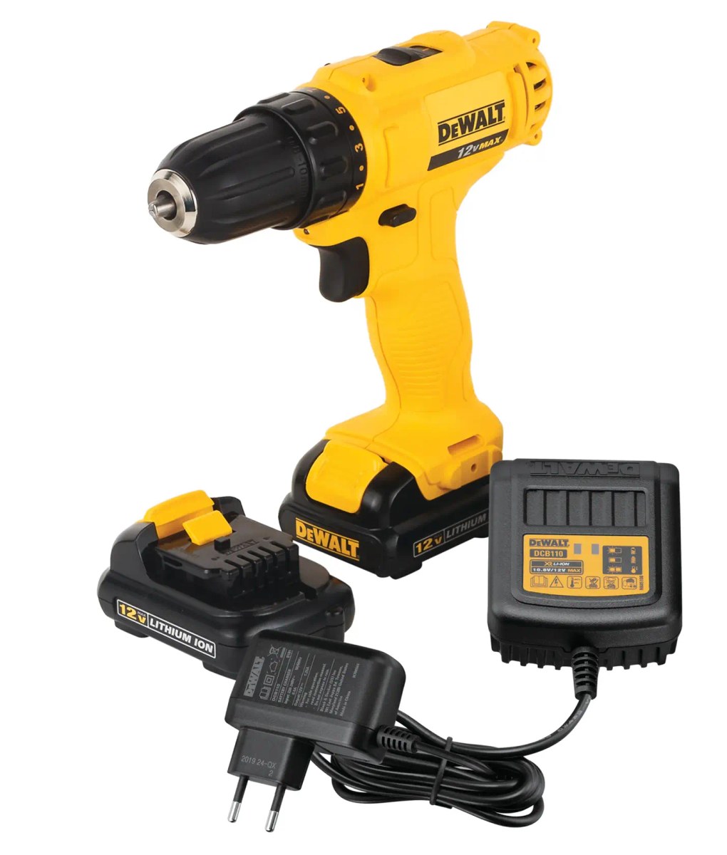 Parafusadeira/Furadeira 3/8" (10MM) 12V MAX* Li-ion, 2 Baterias 1.5AH, (DCB120) Carregador Bivolt e Bolsa DeWalt — foto 2