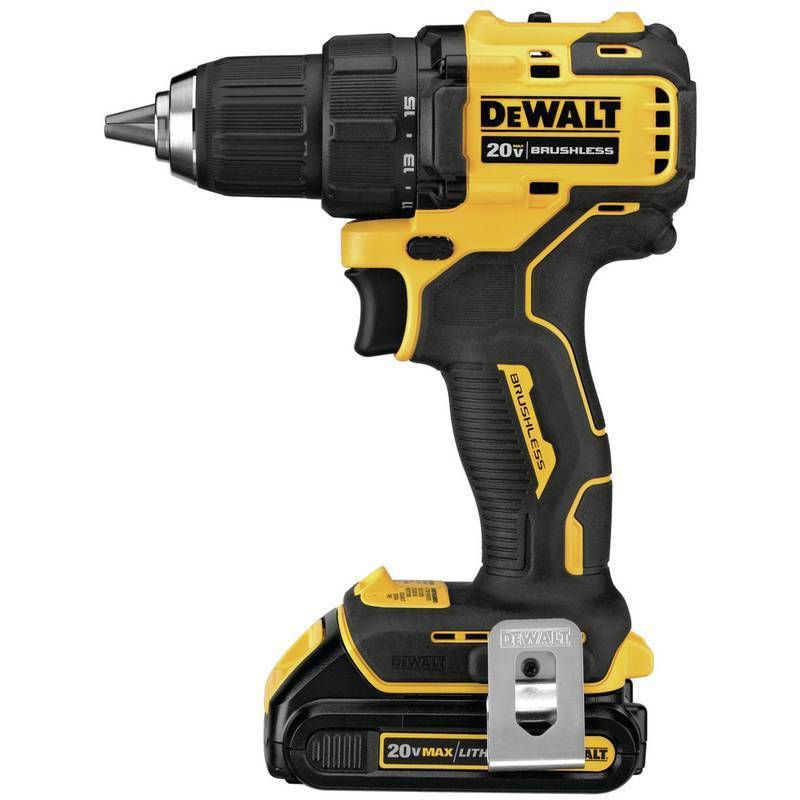 Parafusadeira/Furadeira 1/2" (13MM) 20V MAX* Li-ion Brushless, Atomic 2 Baterias 2AH, (DCB203) Carregador Bivolt (DCB107 DeWalt