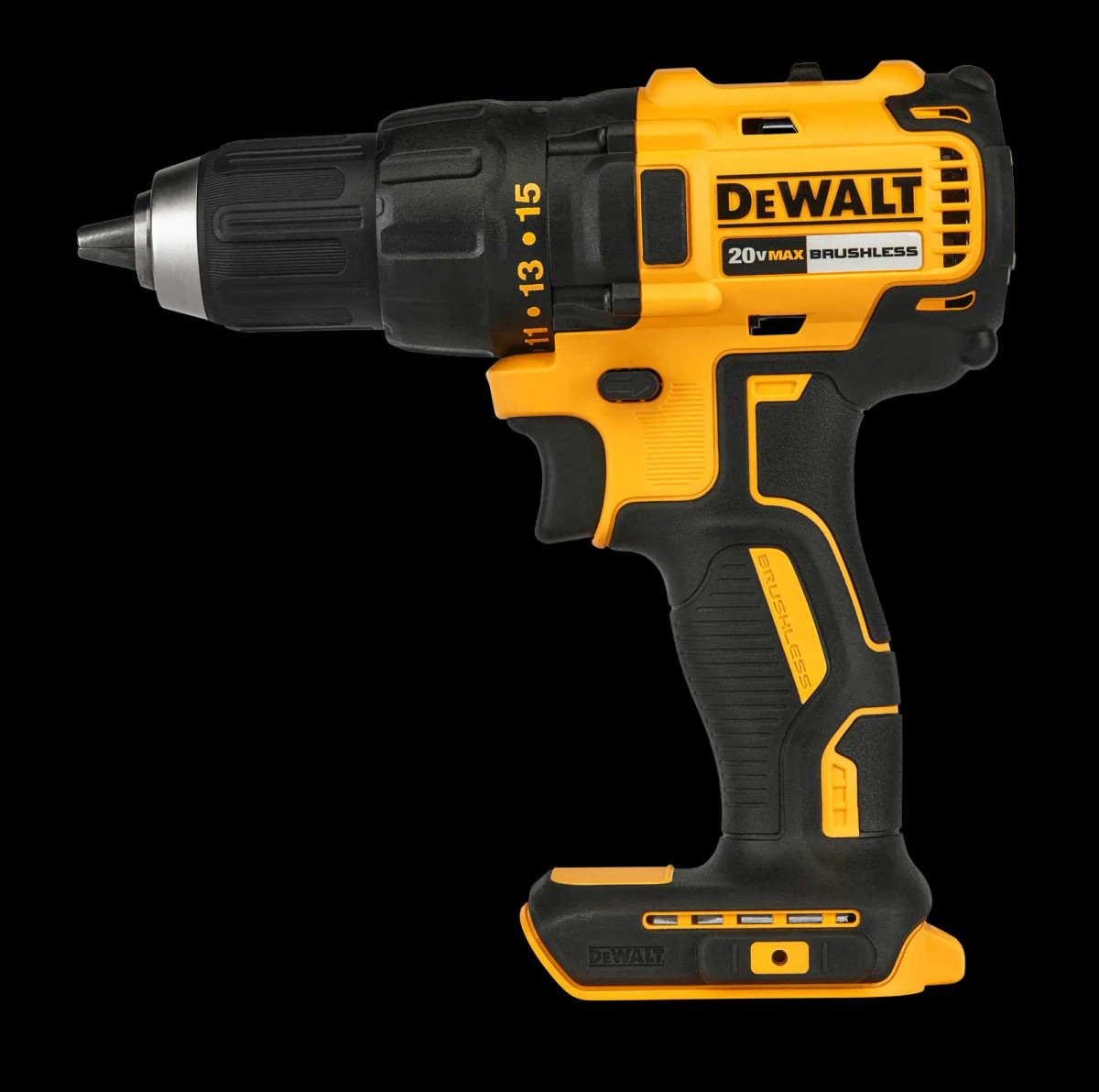 Parafusadeira/Furadeira 1/2" (13MM) 20V MAX* Li-ion Brushless, 2 Baterias 2AH, (DCB203) Carregador Bivolt (DCB107) e Maleta DeWalt