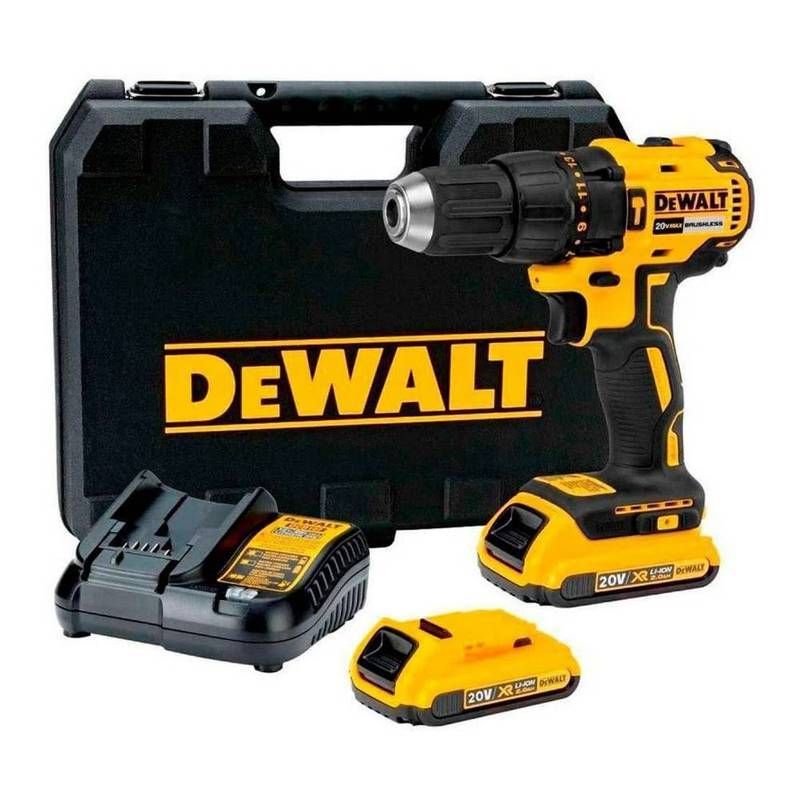 Parafusadeira/Furadeira de Impacto 1/2" (13MM) 20V MAX* Li-ion, Brushless 2 Baterias 2AH, (DCB203) Carregador Bivolt (d DeWalt