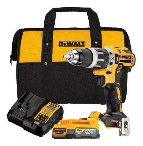 Parafusadeira/Furadeira de Impacto 1/2" (13MM) 20V MAX* Li-ion Brushless 1 Bateria Power Stack 1,7AH (DCBP034E2) C DeWalt