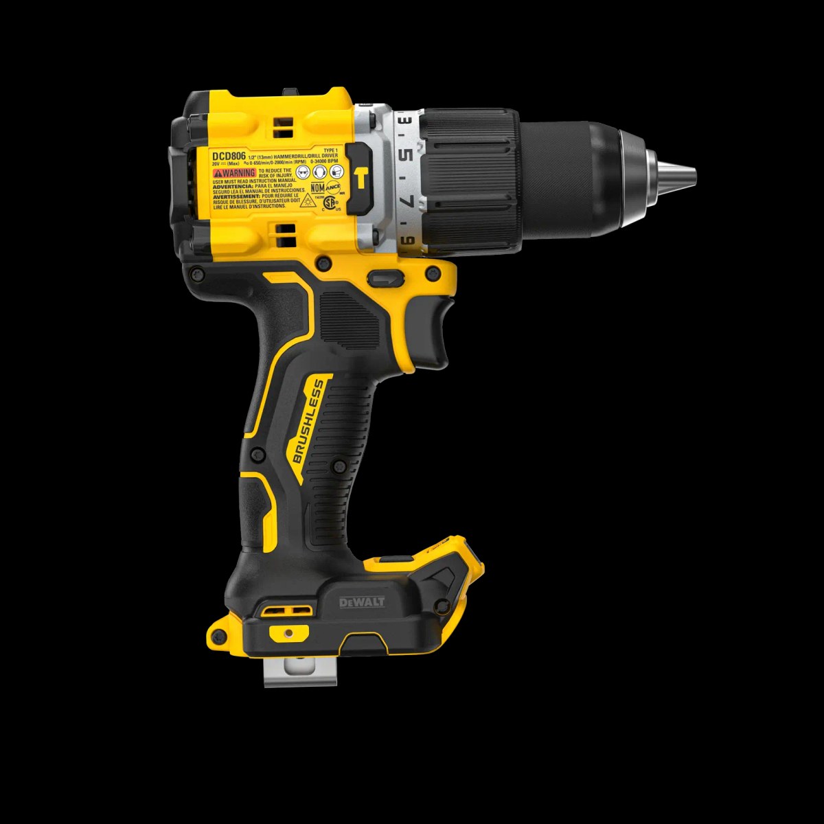 Parafusadeira/Furadeira de Impacto Compacta 1/2" (13MM) 20V MAX* Li-ion Brushless, sem Bateria e Ca DeWalt — foto 3