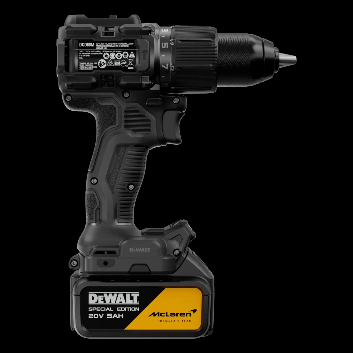 Kit Dewalt X Mclaren Parafusadeira/Furadeira Impacto 1/2" (13MM) C/ 2 Baterias 5.0AH, Carregador e Maleta T-stac DeWalt — foto 4