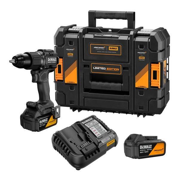 Kit Dewalt X Mclaren Parafusadeira/Furadeira Impacto 1/2" (13MM) C/ 2 Baterias 5.0AH, Carregador e Maleta T-stac DeWalt