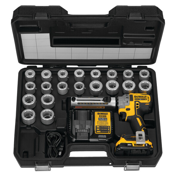 Descascador de Cabos Cu/Al 750 Mcu 20V MAX* com 1 Bateria 2AH (DCB203) e Carrg Bivolt (DCB107-BR) DeWalt
