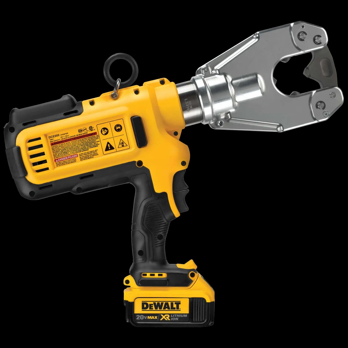 Crimpador de Cabos sem Matriz 6 Toneladas 20V MAX* Li-ion 2 Baterias 4AH e Carregador Bivolt DeWalt — foto 2