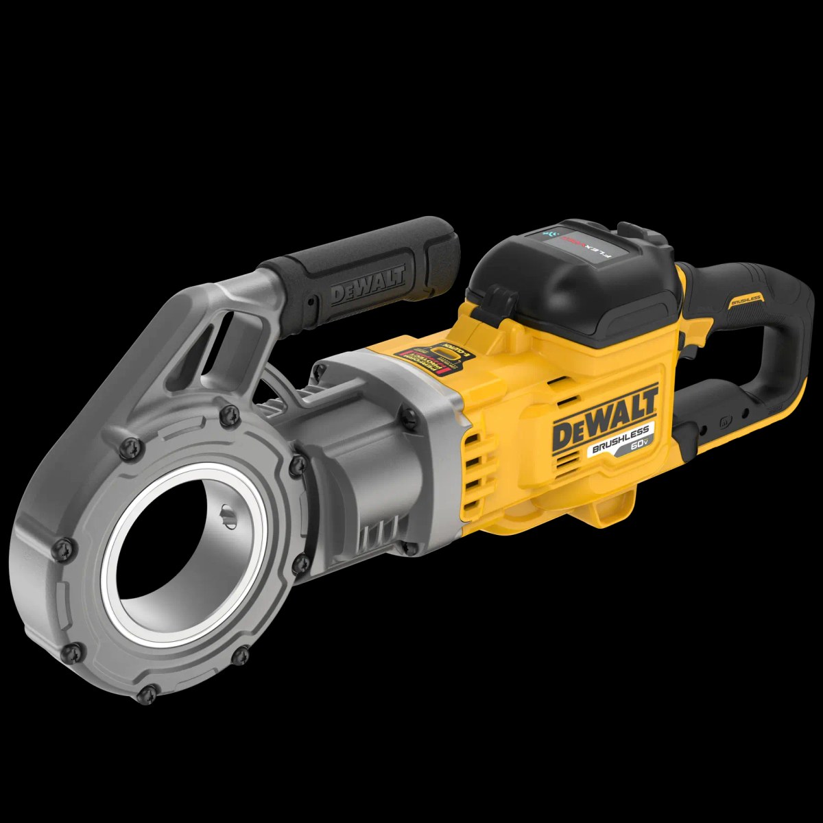 Rosqueadeira de Tubos 60V MAX* Flexvolt com 6 Cabeçotes e 2 Baterias Resist a Óleo 9AH, Garreg 220V DeWalt — foto 3