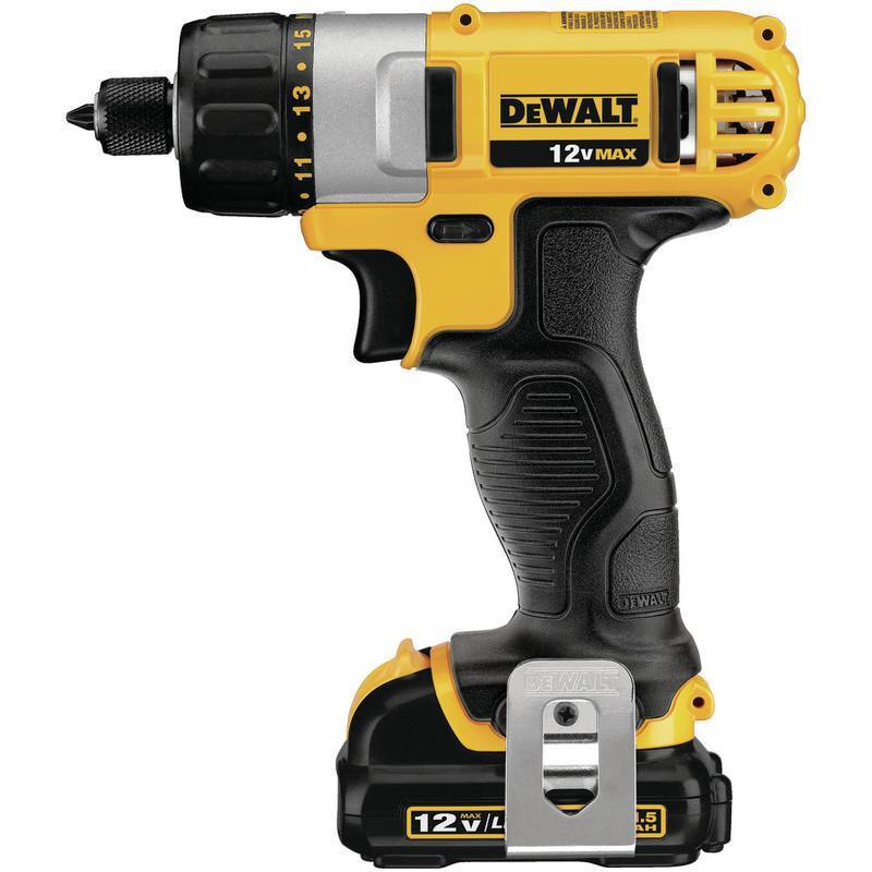 Parafusadeira 1/4" (6,35MM), 12V MAX* Li-ion, 2 Baterias 1.5AH, (DCB120) Carregador Bivolt e Bolsa DeWalt