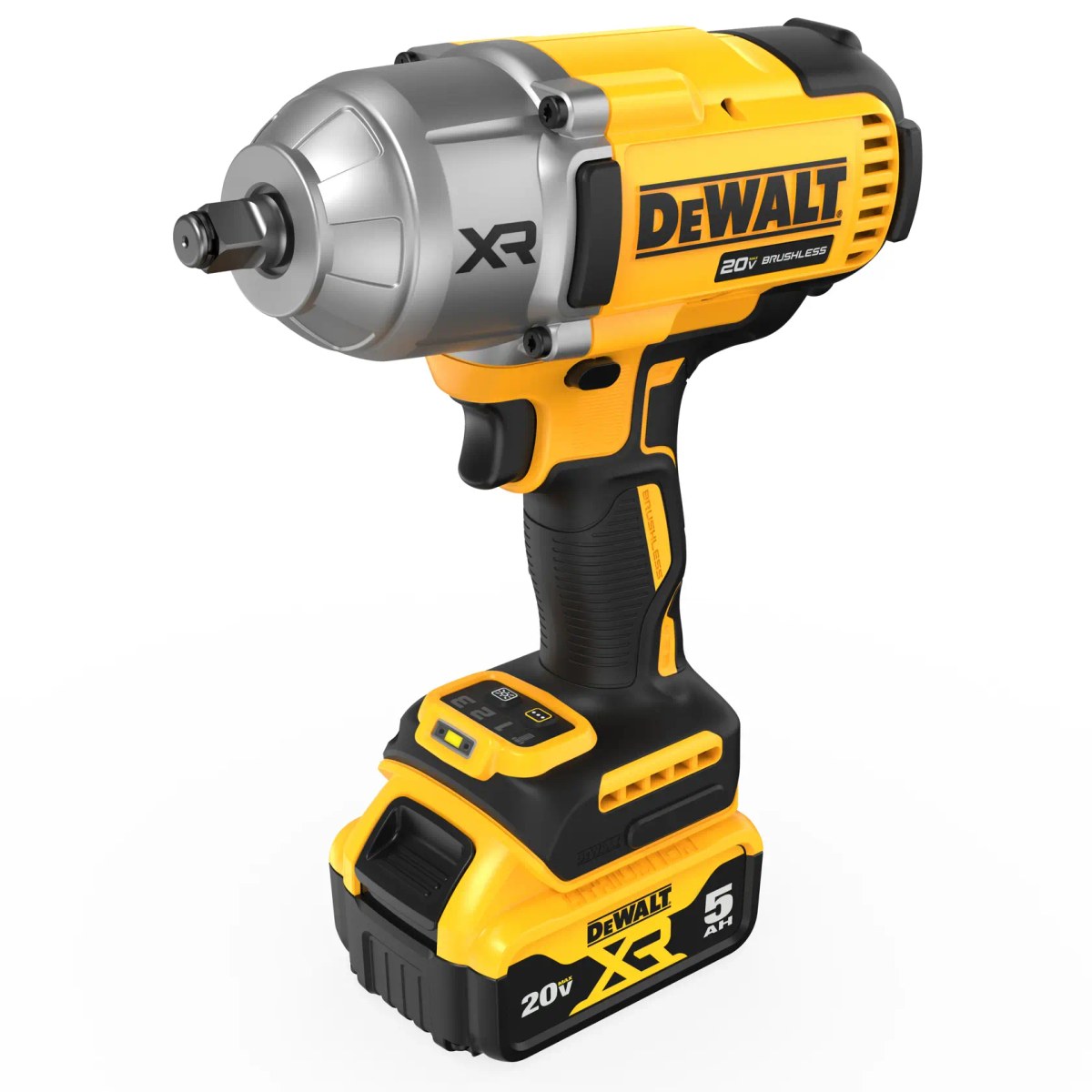 Chave de Impacto 1/2" (13MM) 20V MAX* Brushless 1.396NM C/ 2 Baterias 5AH (DCB205) Carregador Bivolt (DCB1104 DeWalt — foto 3