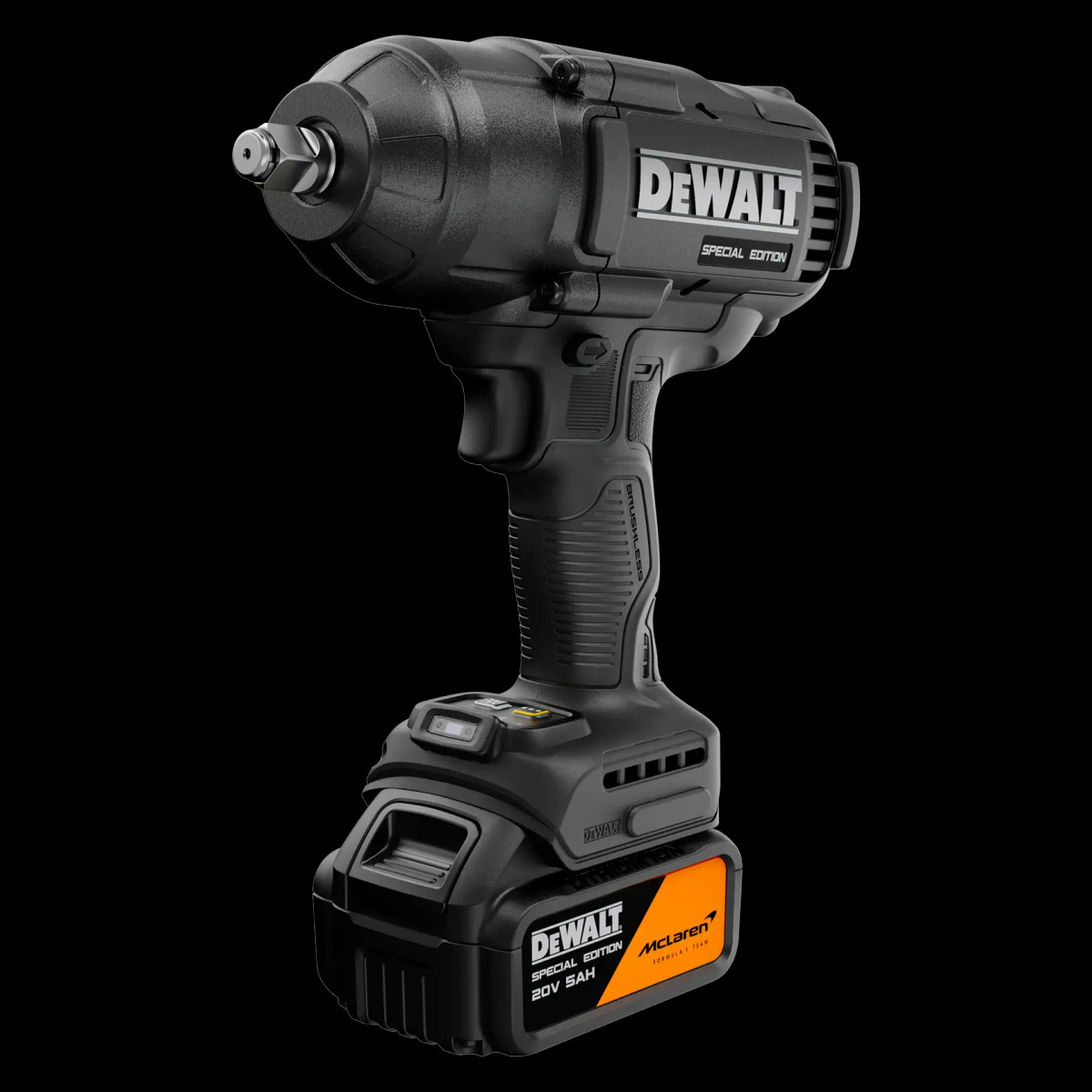 Kit Dewalt X Mclaren Chave de Impacto 1/2" (13MM) C/ 2 Baterias 5.0AH, Carregador e Maleta T-stack DeWalt