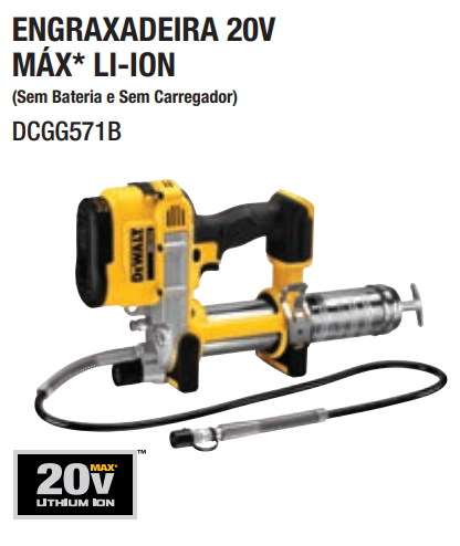 Engraxadeira 20V MAX* Li-ion, sem Bateria e Carregador DeWalt