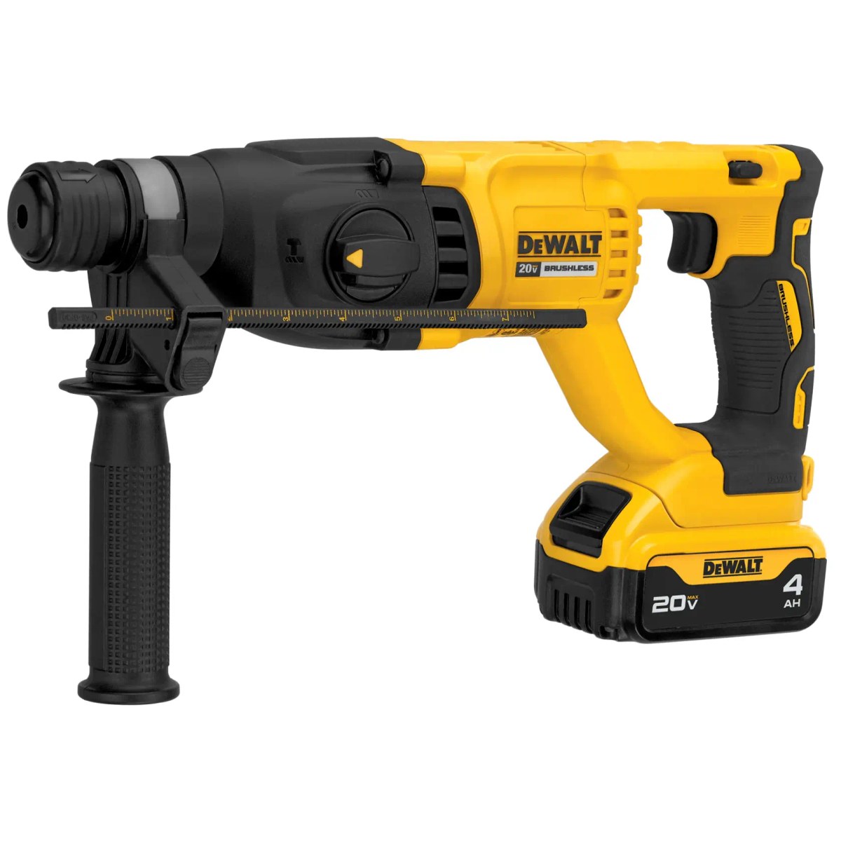 Martelete Perfurador / Rompedor 1" (26MM) Sds-plus, 20V MAX* Li-ion Brushless, 2 Baterias 4AH, (DCB204) DeWalt — foto 4