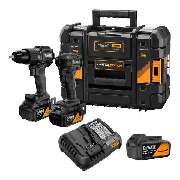 Combo Dewalt X Mclaren Parafusadeira/Furadeira Impacto 1/2" (13MM) + Parafusadeira Impacto 1/2" (13MM) C/ 2 Baterias 5.0 DeWalt