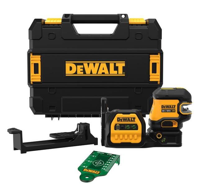 Nivel Laser Combinado Verde 2 Linhas/2 Pontos 12V/20V MAX* 85M C/ Maleta sem Bateria e Carregador DeWalt