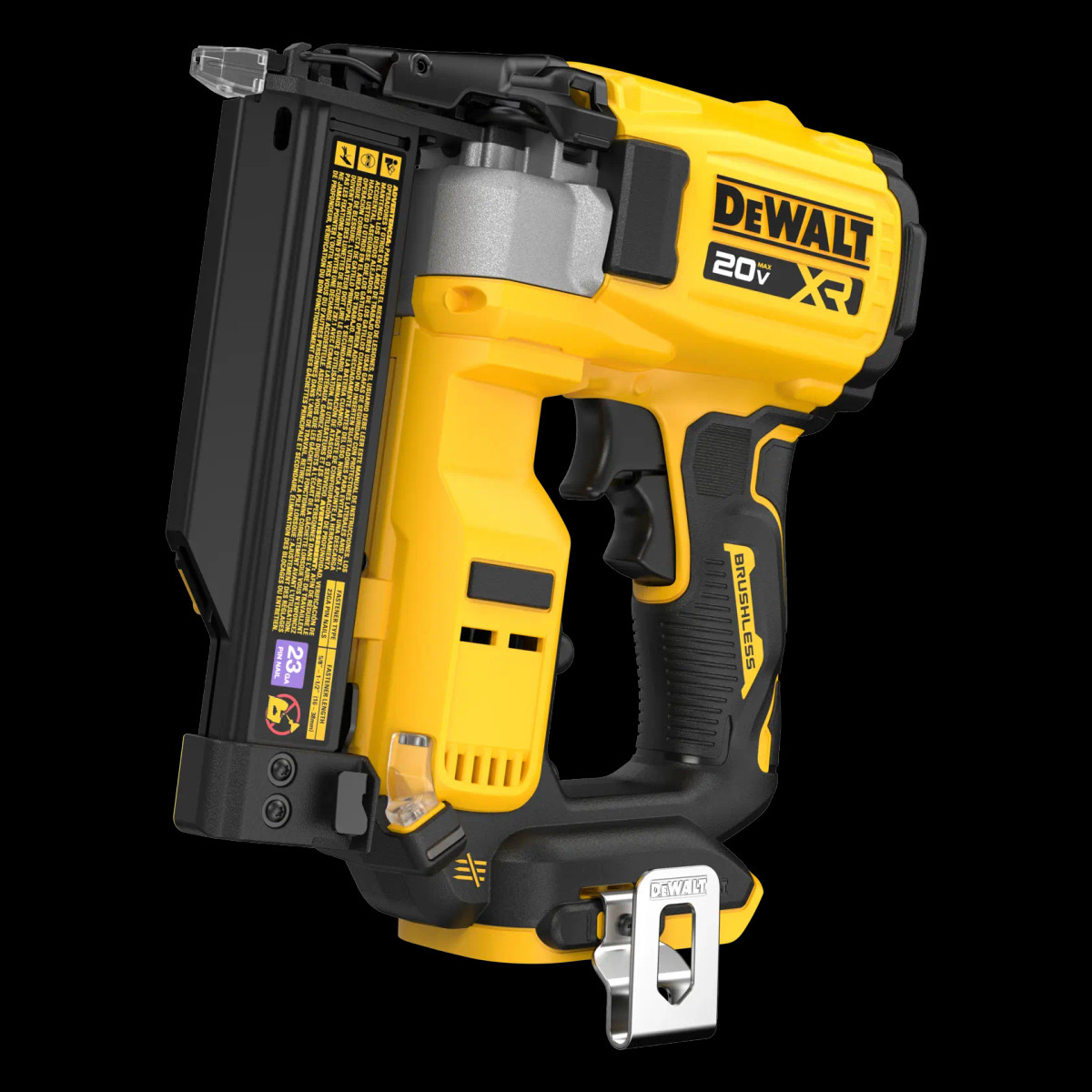 Pinador 23GA 20V MAX* Li-ion Brushless, Atomic sem Bateria e Carregador DeWalt