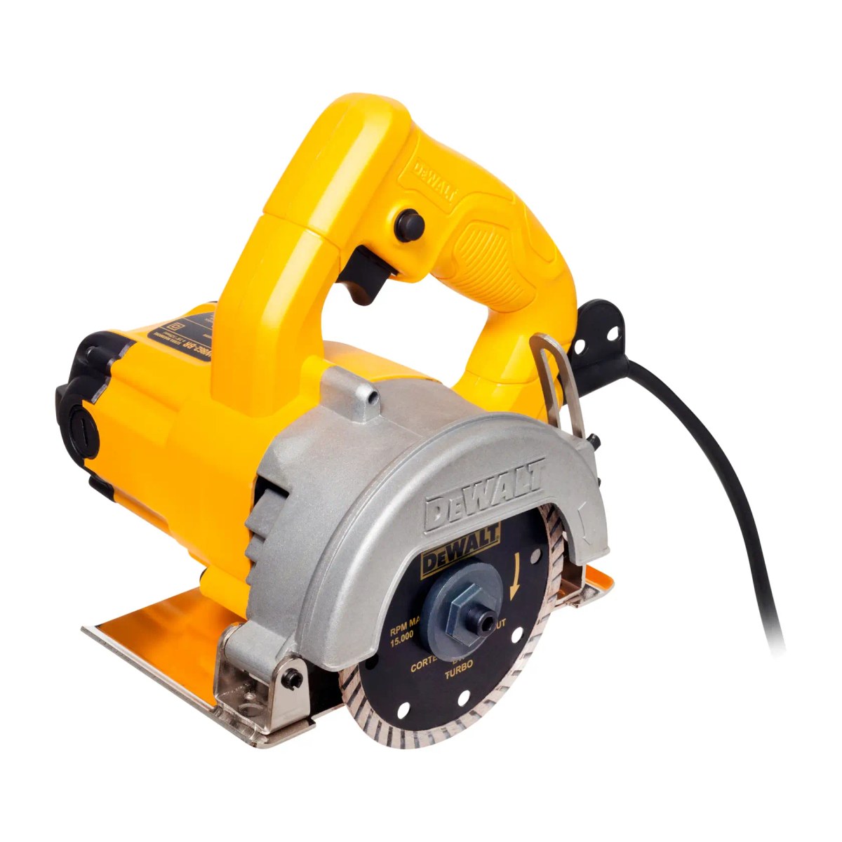 Serra Mármore 4 3/8" (125MM) 1.400W, 13.000 RPM, C/ 3 Disco Diamantados, 220V (nacional) DeWalt — foto 2