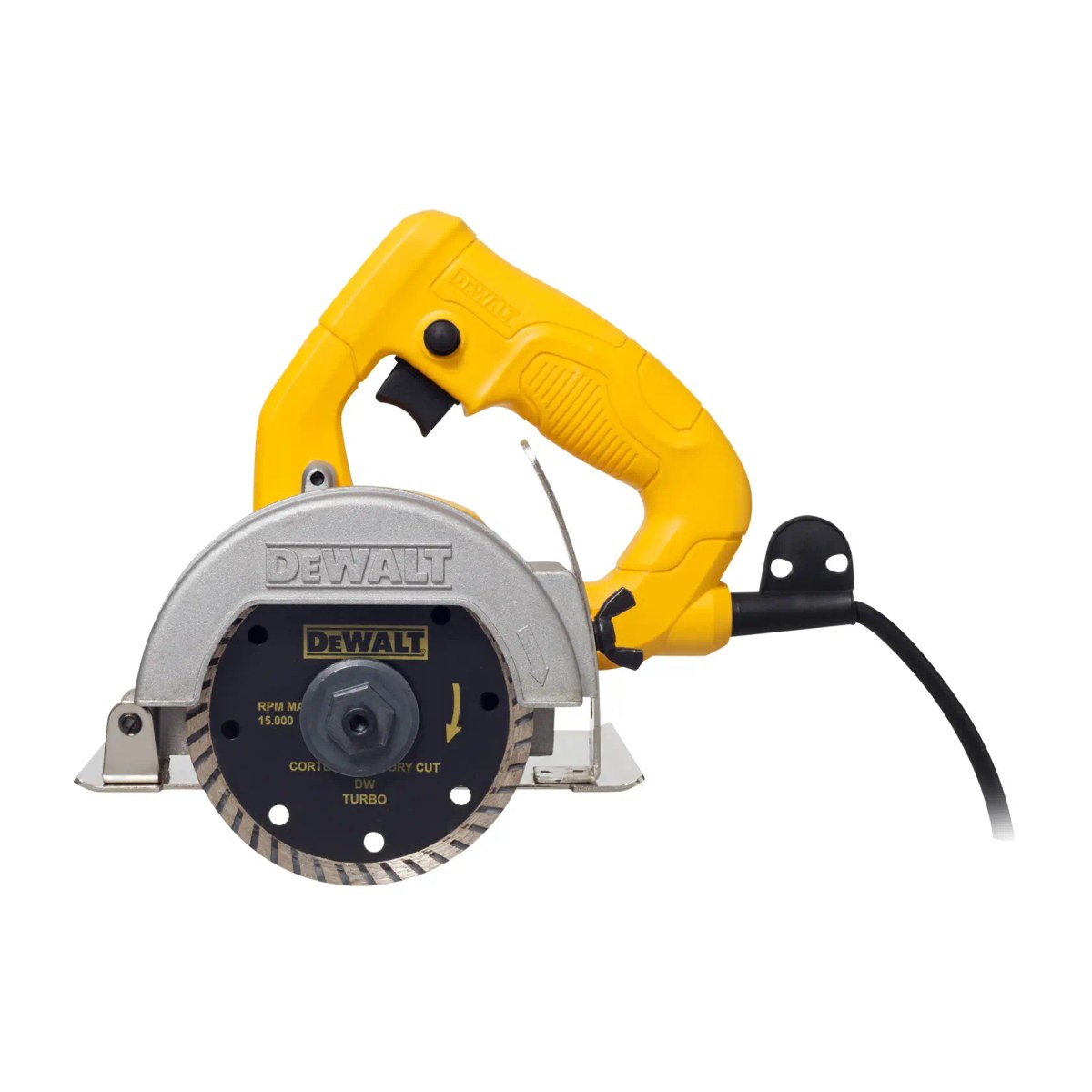 Serra Mármore 4 3/8" (125MM) 1.400W, 13.000 RPM, C/ 3 Disco Diamantados, 127V (nacional) DeWalt — foto 3