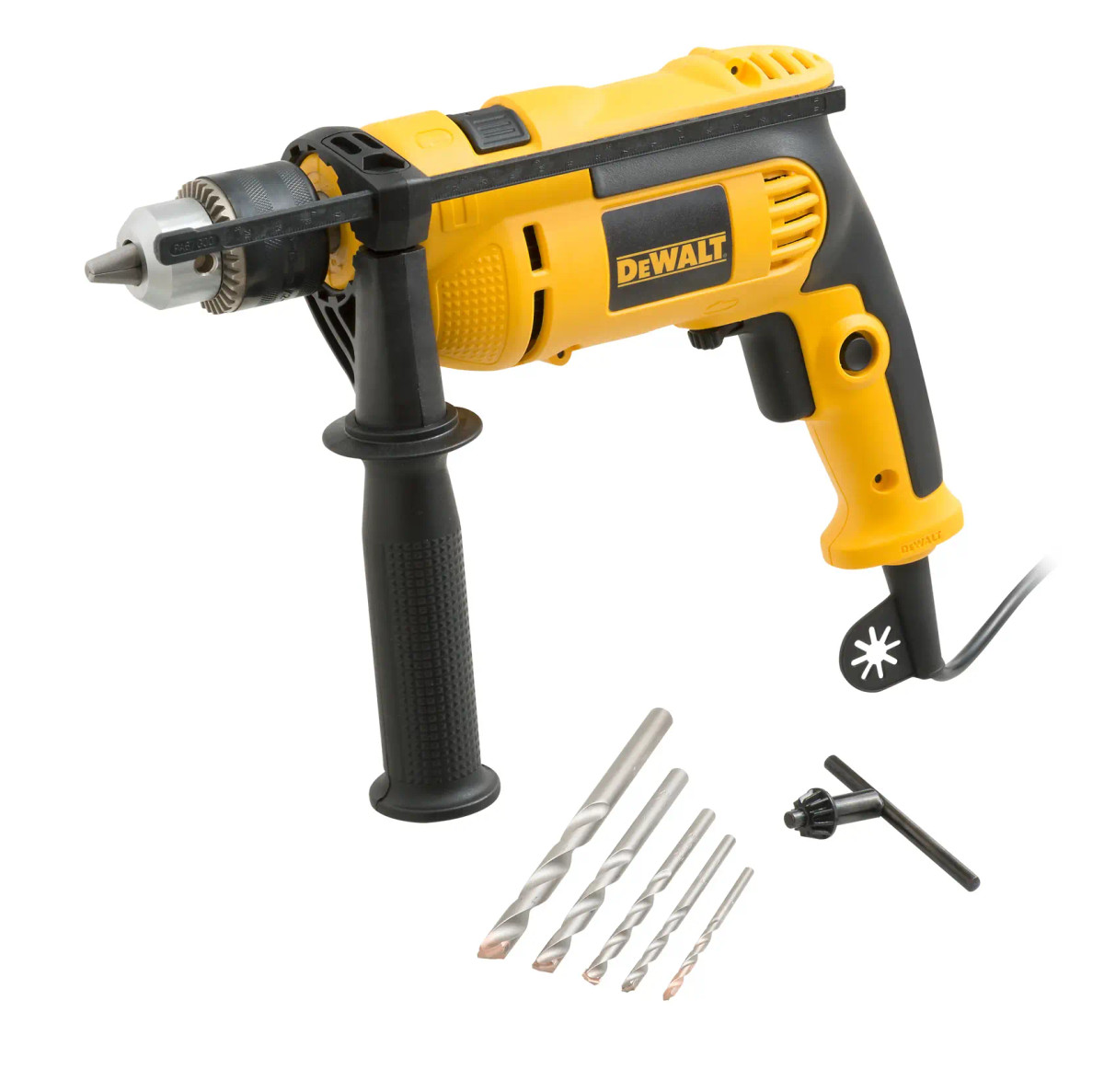 Kit Furadeira de Impacto 1/2" (13MM) 750W, Velocidade Variável Reversível com 5 Brocas e Maleta, 127V (nacional) DeWalt