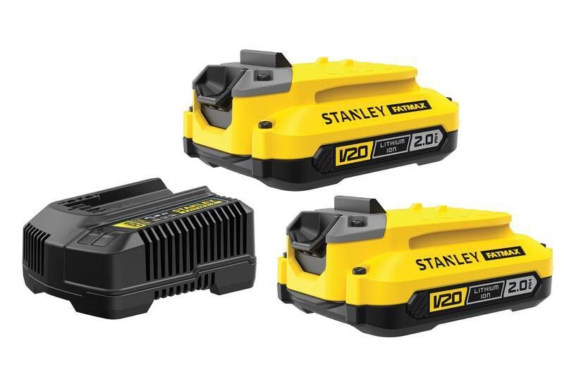 Kit 2 Baterias 20V MAX* Íon de Lítio 2AH com Carregador Bivolt e Bolsa Stanley