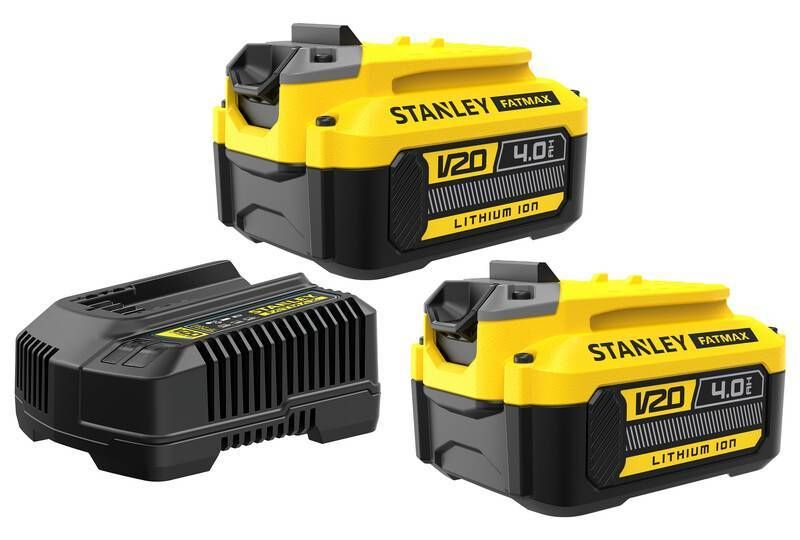 Kit 2 Baterias 20V MAX* Íon de Lítio 4AH com Carregador 4AH Bivolt Stanley