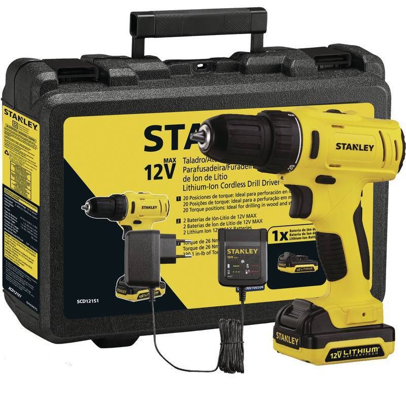 Parafusadeira/Furadeira 3/8" (10MM) 12V MAX* C/ 1 Bateria Stanley