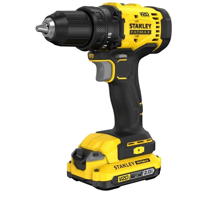 Parafusadeira/Furadeira 1/2" (13MM) 20V MAX* Li-ion C/ 1 Bateria 2,0AH (SB202) Carregador Bivolt (SC200) e Maleta V2 Stanley